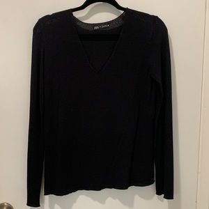 Zara black sweater top